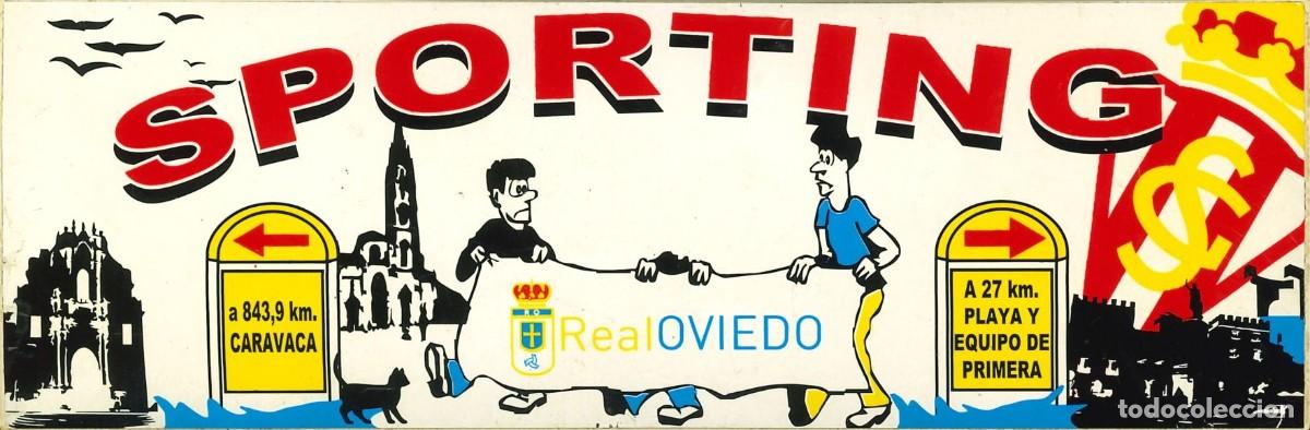 Pegatinas de colecci&oacute;n: PEGATINA - ADHESIVO - FUTBOL - SPORTING GIJON - REAL OVIEDO