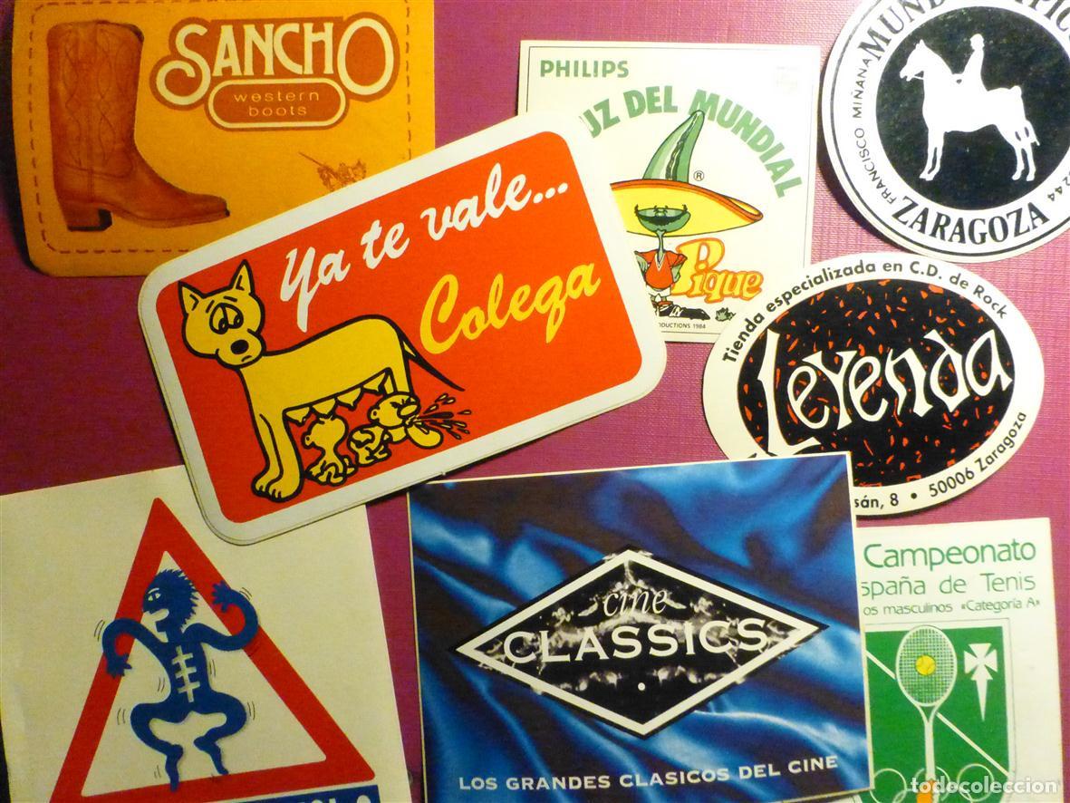 Pegatinas de colecci&oacute;n: Lote 10 Pegatinas Adhesivos Diferentes Variadas - Zaragoza, Cine , Hipica, Pique, Zalo, Calfer