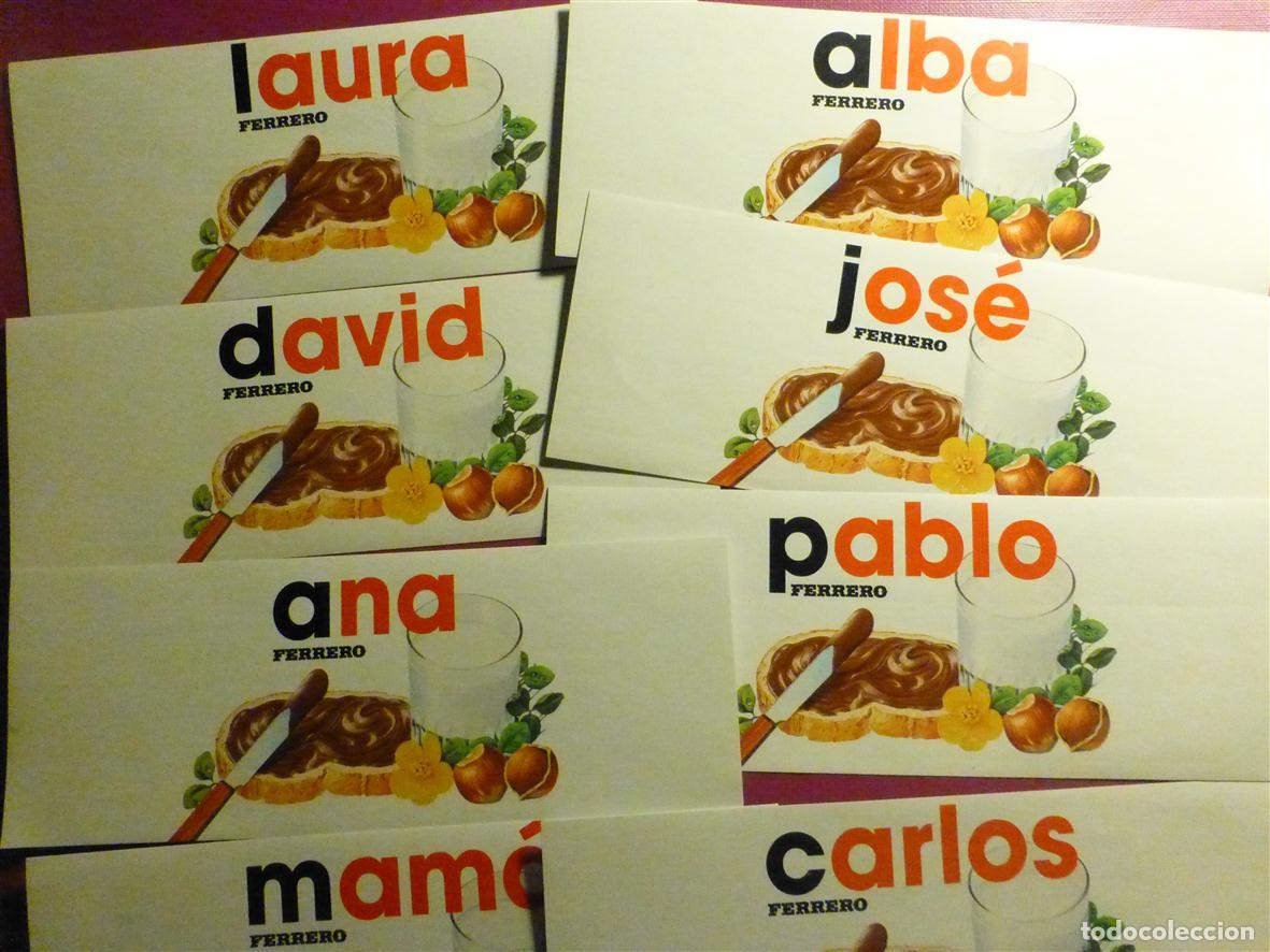Pegatinas de colecci&oacute;n: Lote 8 Pegatinas Adhesivos Diferentes Ferrero Alimentaci&oacute;n, Nombres
