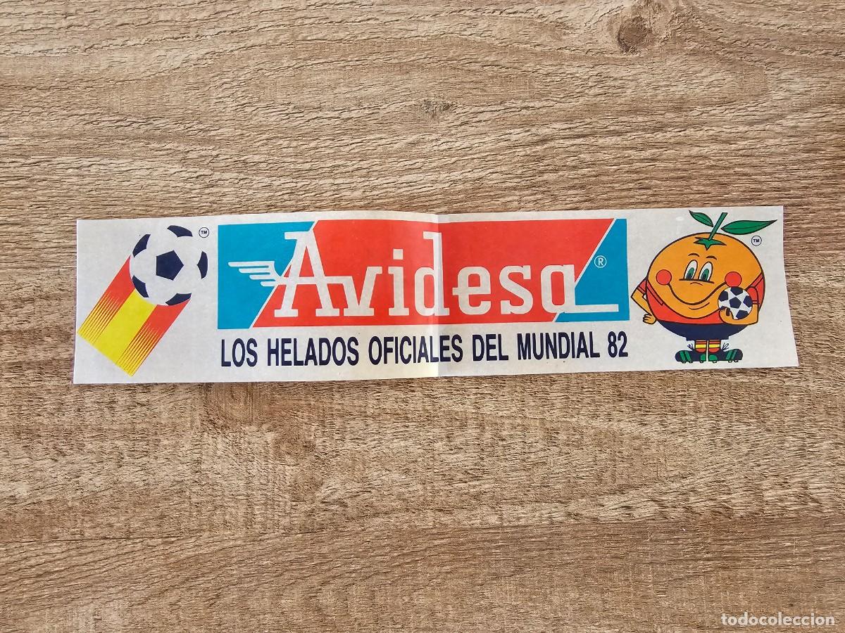Pegatinas de colecci&oacute;n: AVIDESA - Pegatina publicidad - NARANJITO MUNDIAL DE FUTBOL 82 1982 - 25 cm largo