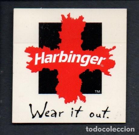 Pegatinas de colecci&oacute;n: ANTIGUA PEGATINA - HARBINGER -( EQUIPAMIENTO DEPORTIVO). 6,3 X 6,3 CM.