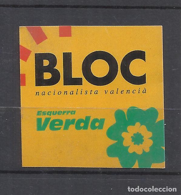 Pegatinas de colecci&oacute;n: BLOC NACIONALISTA VALENCIA ESQUERRA VERDA