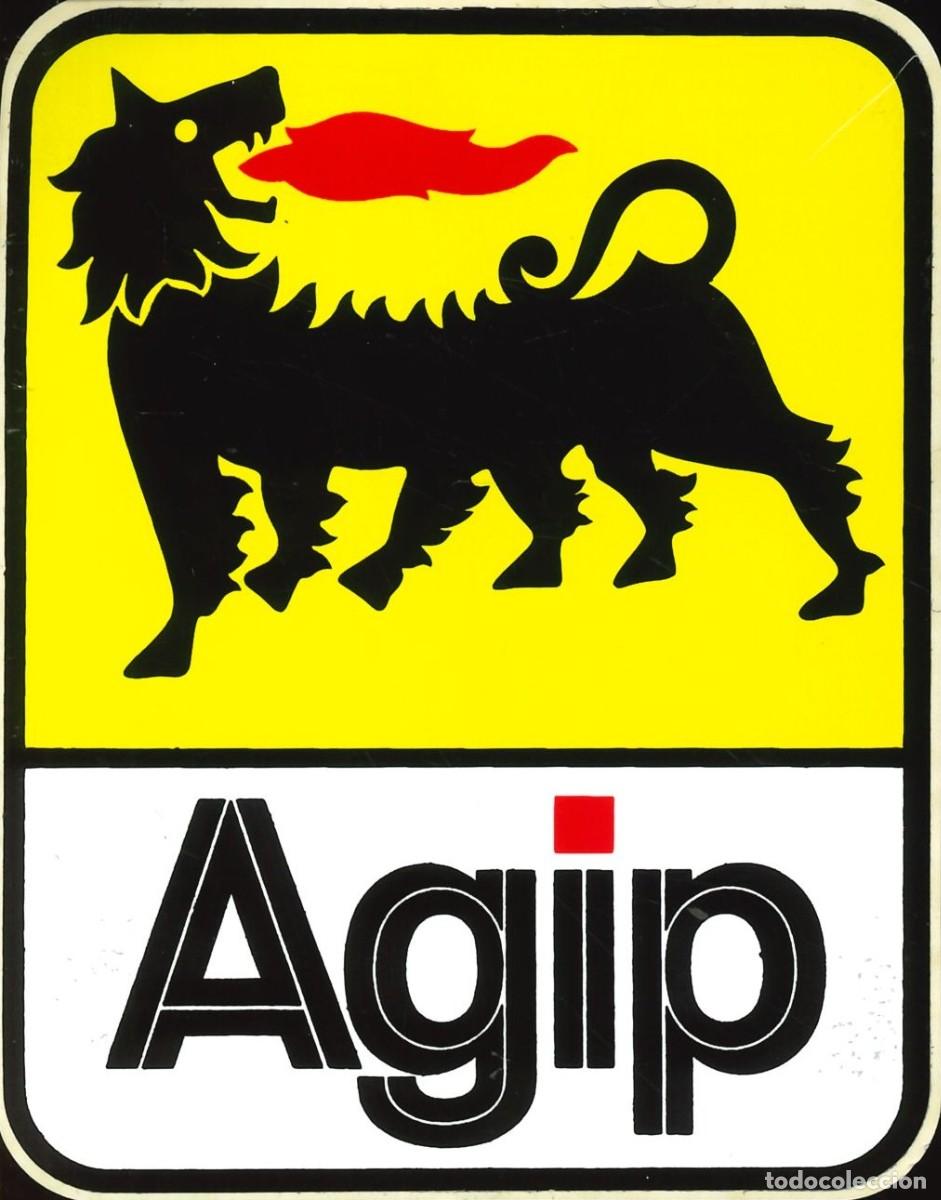 Pegatinas de colecci&oacute;n: PEGATINA - ADHESIVO - GASOILEOS - ACEITES - BUTANO - AGIP (8'5 x 11)