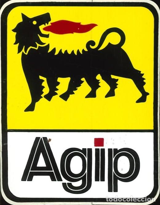 Pegatinas de colecci&oacute;n: PEGATINA - ADHESIVO - GASOILEOS - ACEITES - BUTANO - AGIP (4'5 x 5'5)
