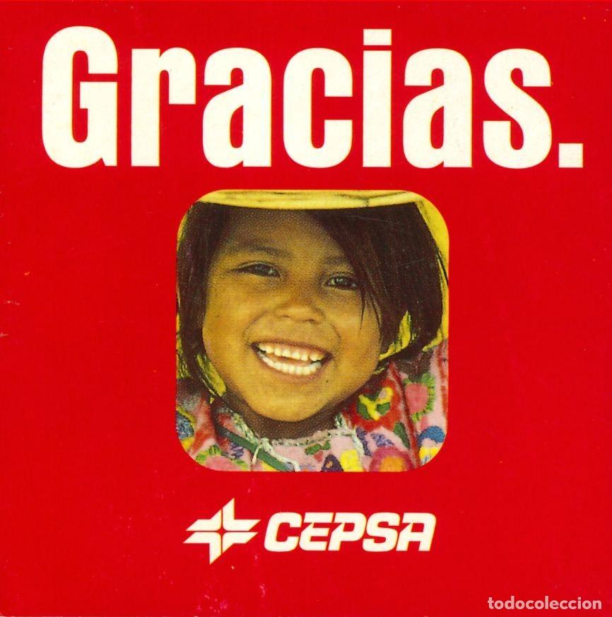 Pegatinas de colecci&oacute;n: PEGATINA - ADHESIVO - GASOILEOS - ACEITES - BUTANO - CEPSA - GRACIAS (7'5 x 7'5)