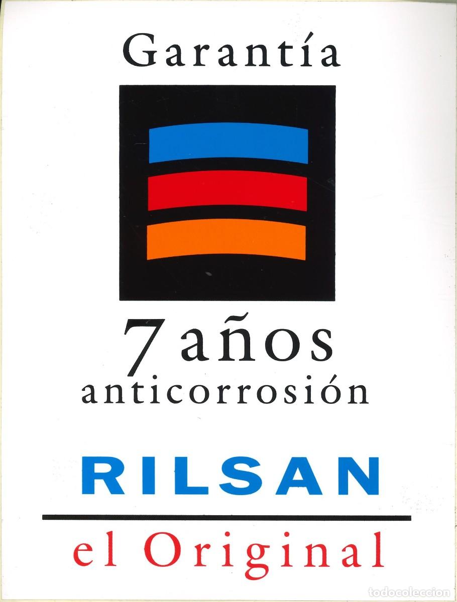 Pegatinas de colecci&oacute;n: PEGATINA - ADHESIVO - GASOILEOS - ACEITES - BUTANO - RILSAN - GARANTIA 7 A&Ntilde;OS ANTICORROSION