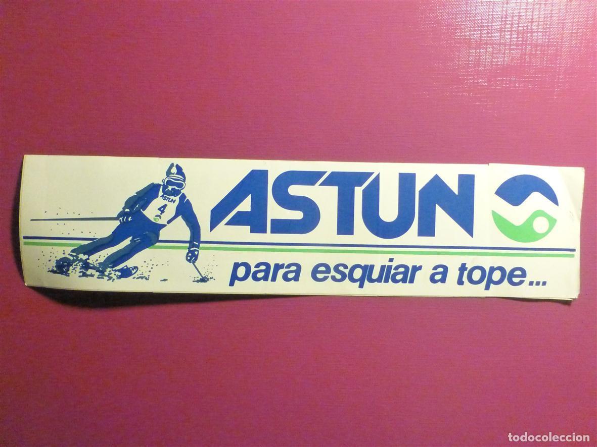 Pegatinas de colecci&oacute;n: Pegatina Monta&ntilde;a, Ski, Federaci&oacute;n Vizcaina - Astun - Para esquiar a tope - Esqu&iacute; - 25 x 6 cm.