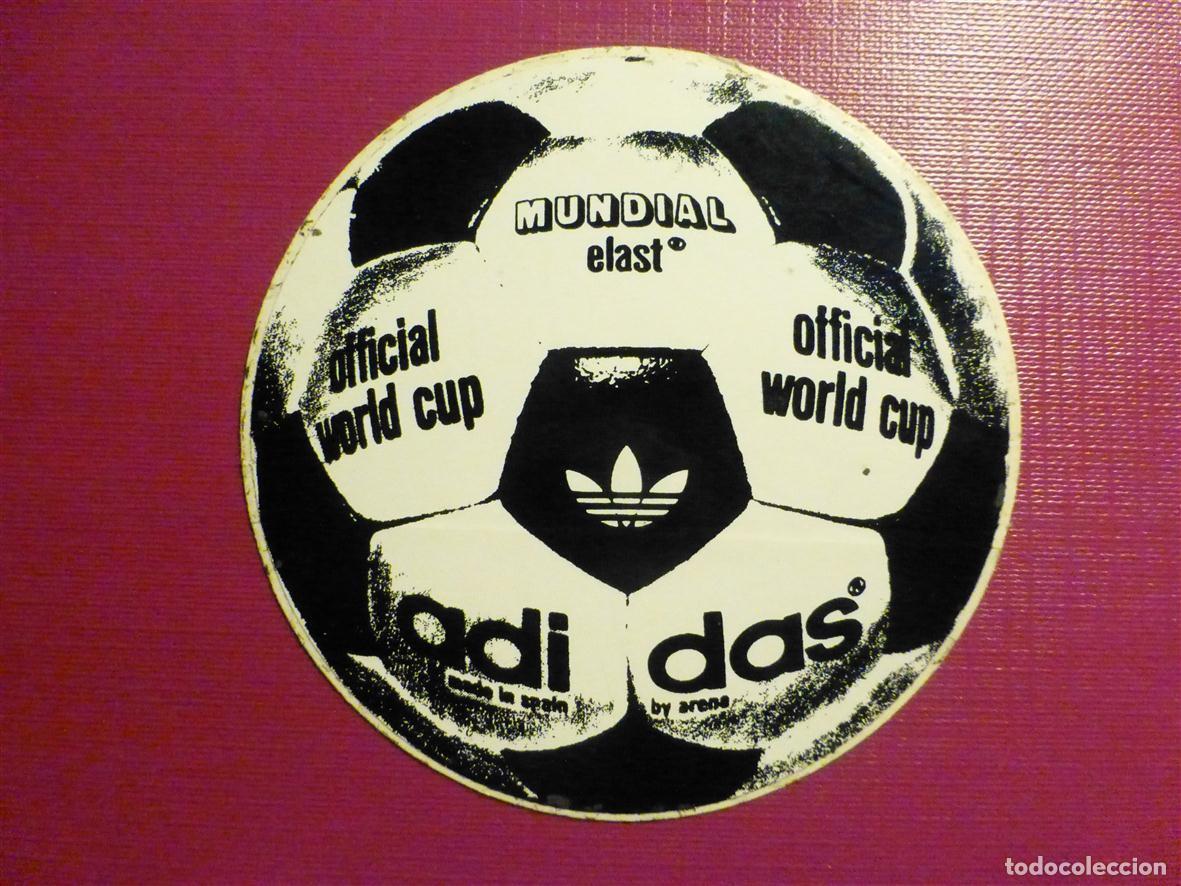 Pegatinas de colecci&oacute;n: Pegatina - Adhesivo, Sticker - Adidas - Material Deportivo, Bal&oacute;n Mundial Elast, Deportes - 8 cm.