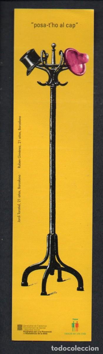 Pegatinas de colecci&oacute;n: ANTIGUA PEGATINA, POSA-T'HO AL CAP. FUNDACI&Oacute;N ANTI SIDA ESPA&Ntilde;A. PRESERVATIVO. 5 X 21 CM