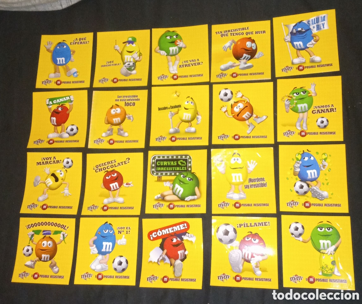 Pegatinas de colecci&oacute;n: COLECCI&Oacute;N DE 20 PEGATINAS m&m's
