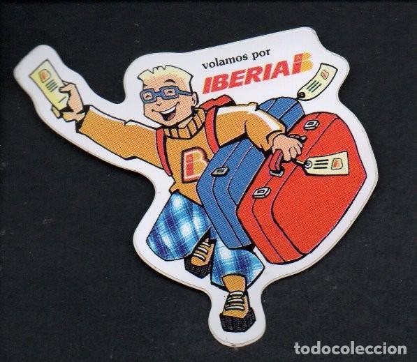 Pegatinas de colecci&oacute;n: ANTIGUA PEGATINA, VOLAMOS POR IBERIA. 8,5 X 8,5 CM.