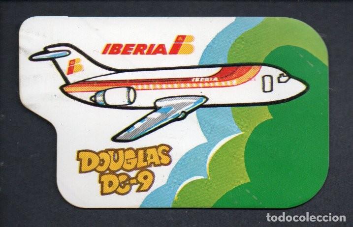 Pegatinas de colecci&oacute;n: ANTIGUA PEGATINA, IBERIA, DOUGLAS DC-9. 6,5 X10,5 CM. AVI&Oacute;N.