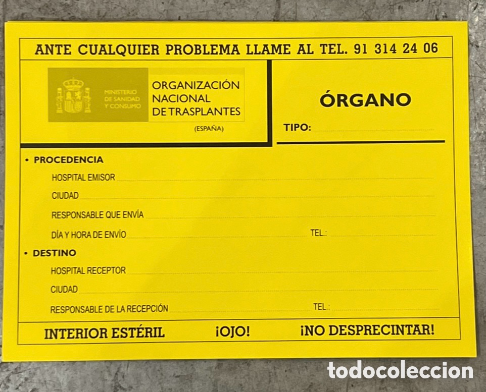 Pegatinas de colecci&oacute;n: Pegatina. Organizaci&oacute;n Nacional de Trasplantes. Ministerio de Sanidad y Consumo. 2025.