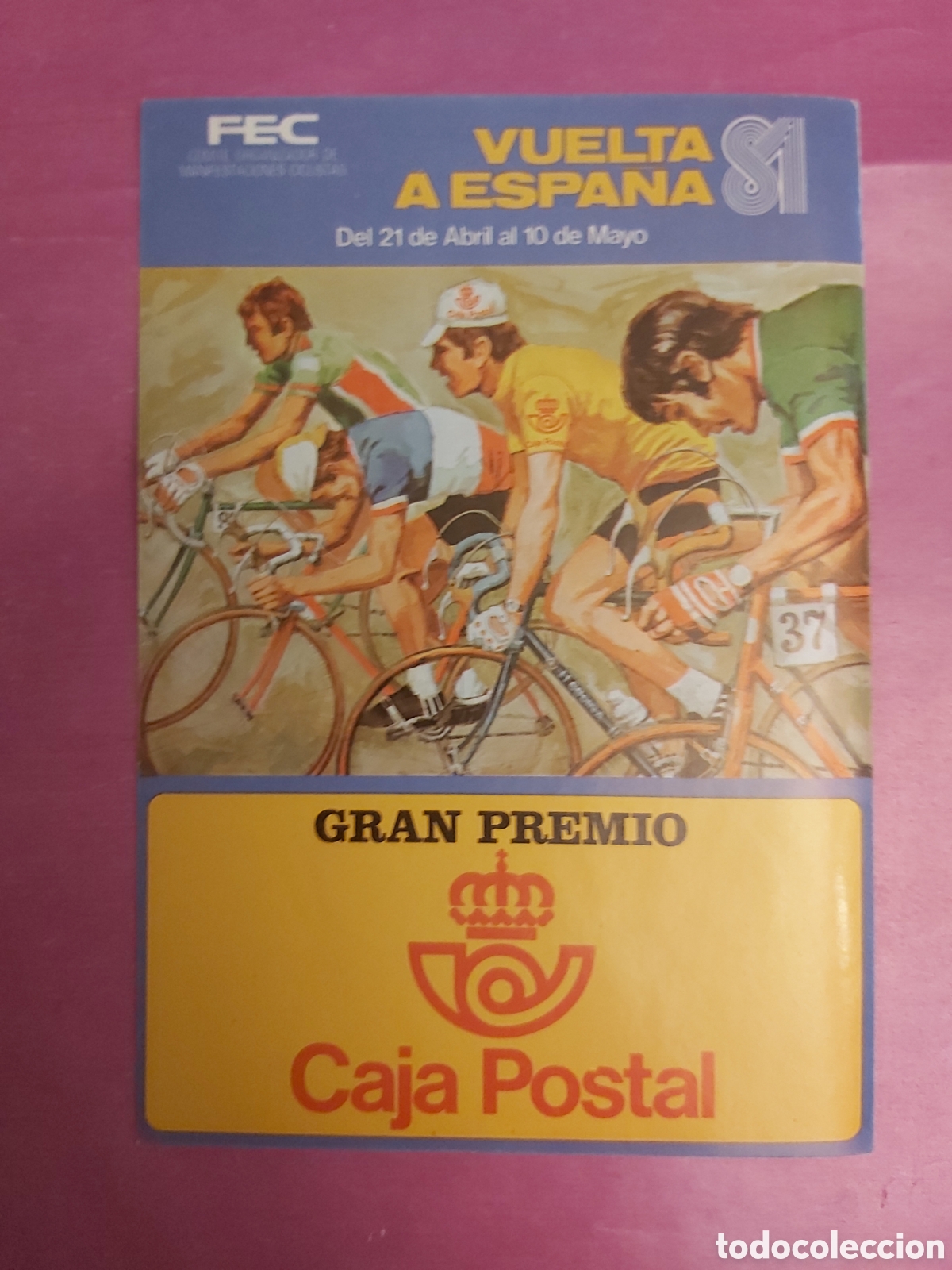 Pegatinas de colecci&oacute;n: PEGATINA GRAN PREMIO VUELTA A ESPA&Ntilde;A 81 CORREOS CAJA POSTAL