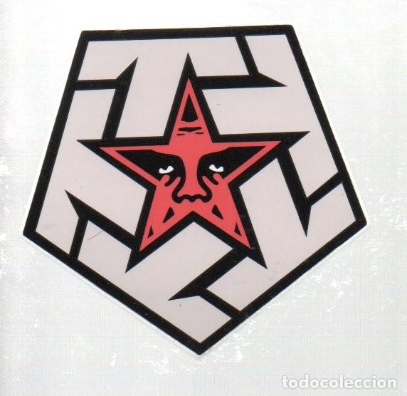 Pegatinas de colecci&oacute;n: ANTIGUA PEGATINA, OBEY TRIBAL GEAR. 8 X 8 CM. AP.