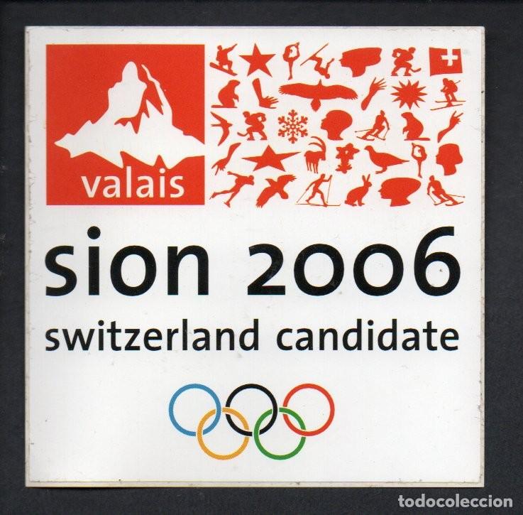 Pegatinas de colecci&oacute;n: ANTIGUA PEGATINA, VALAIS - SION 2006 - SWITZERLANND CANDIDATE. (CANDIDATO DE SUIZA). 11 X 11 CM.
