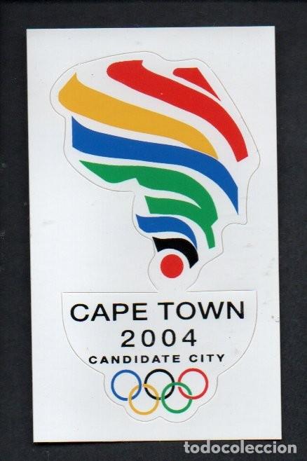 Pegatinas de colecci&oacute;n: ANTIGUA PEGATINA, CAPE TOWN 2004 CANDIDATE CITY. (CIUDAD CANDIDATA). 10 X 6 CM.