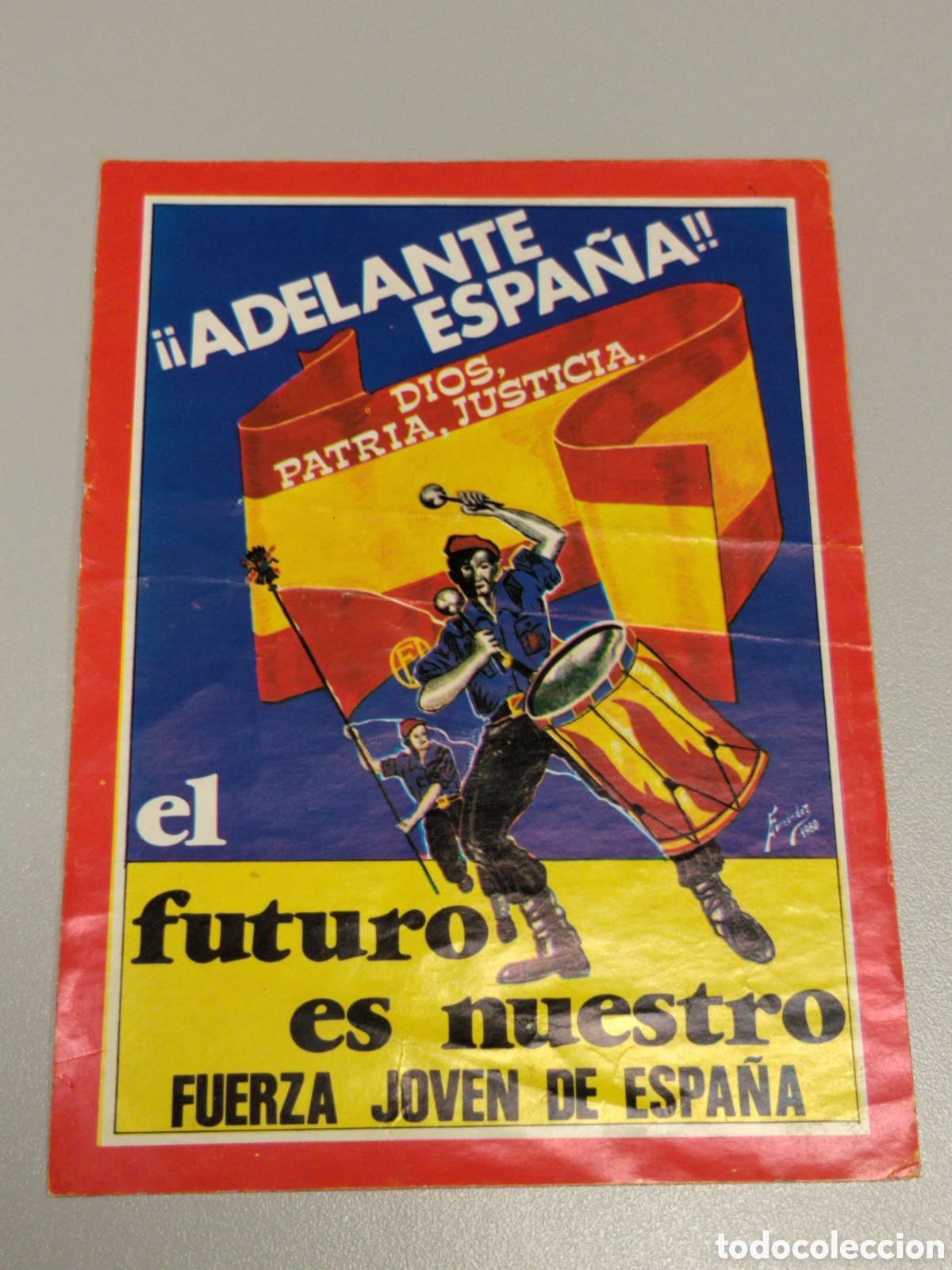 Pegatinas de colecci&oacute;n: Pegatina pol&iacute;tica transici&oacute;n fuerza joven.fuerza nueva.falange.blas pilar.cedade.frente nacional.fra