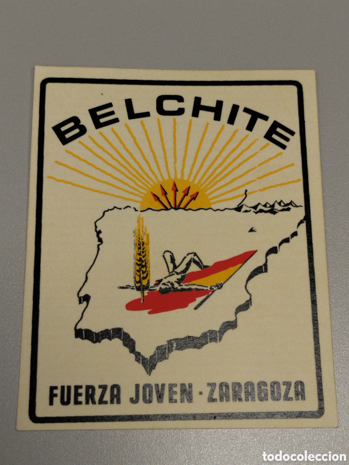 Pegatinas de colecci&oacute;n: Pegatina pol&iacute;tica transici&oacute;n fuerza joven.fuerza nueva.falange.blas pilar.cedade.frente nacional.fra