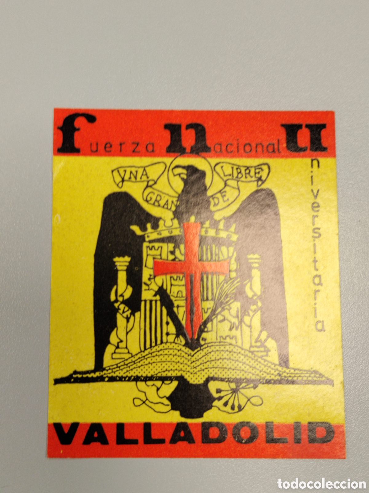 Autocolantes de cole&ccedil;&atilde;o: Pegatina pol&iacute;tica transici&oacute;n fuerza joven.fuerza nueva.falange.blas pilar.cedade.frente nacional.fra