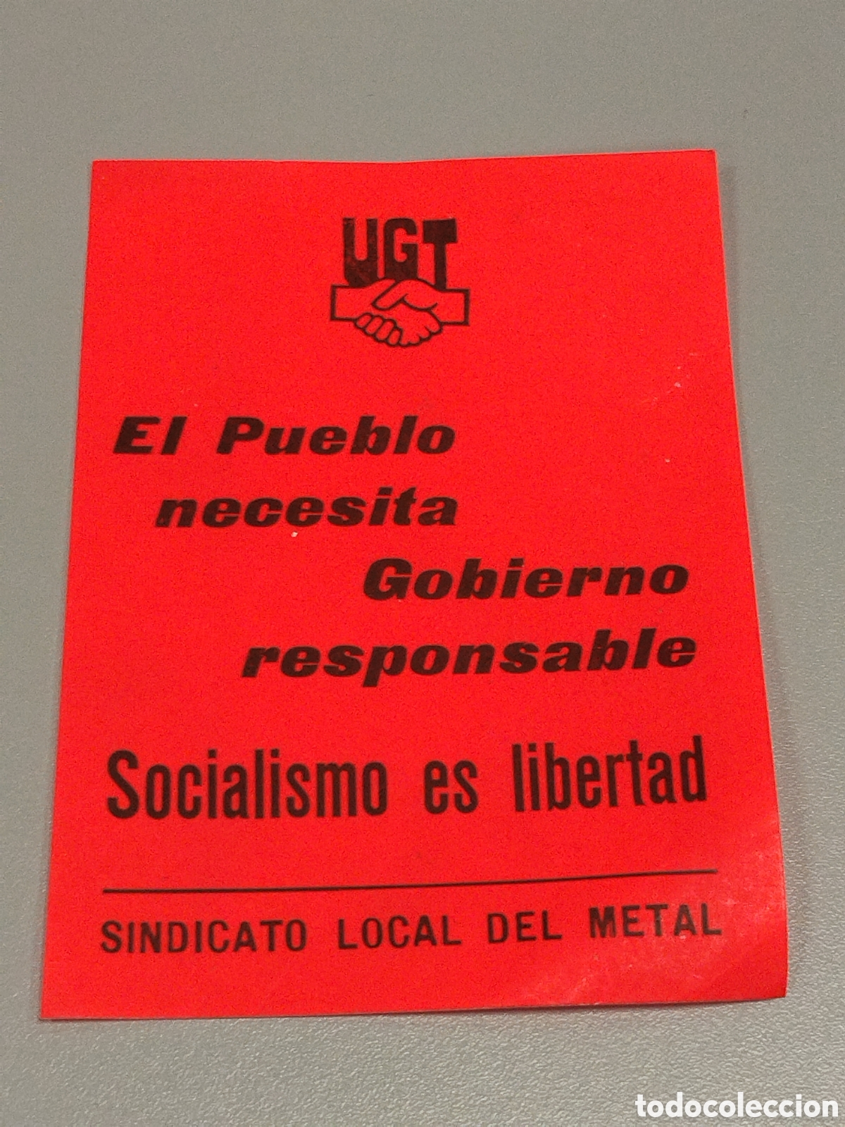 Collection stickers: Pegatina pol&iacute;tica transici&oacute;n UGT. Sindical.psoe.ccoo.cnt.csut.pce.socialista.psuc.psp.su.pte.ort.oic