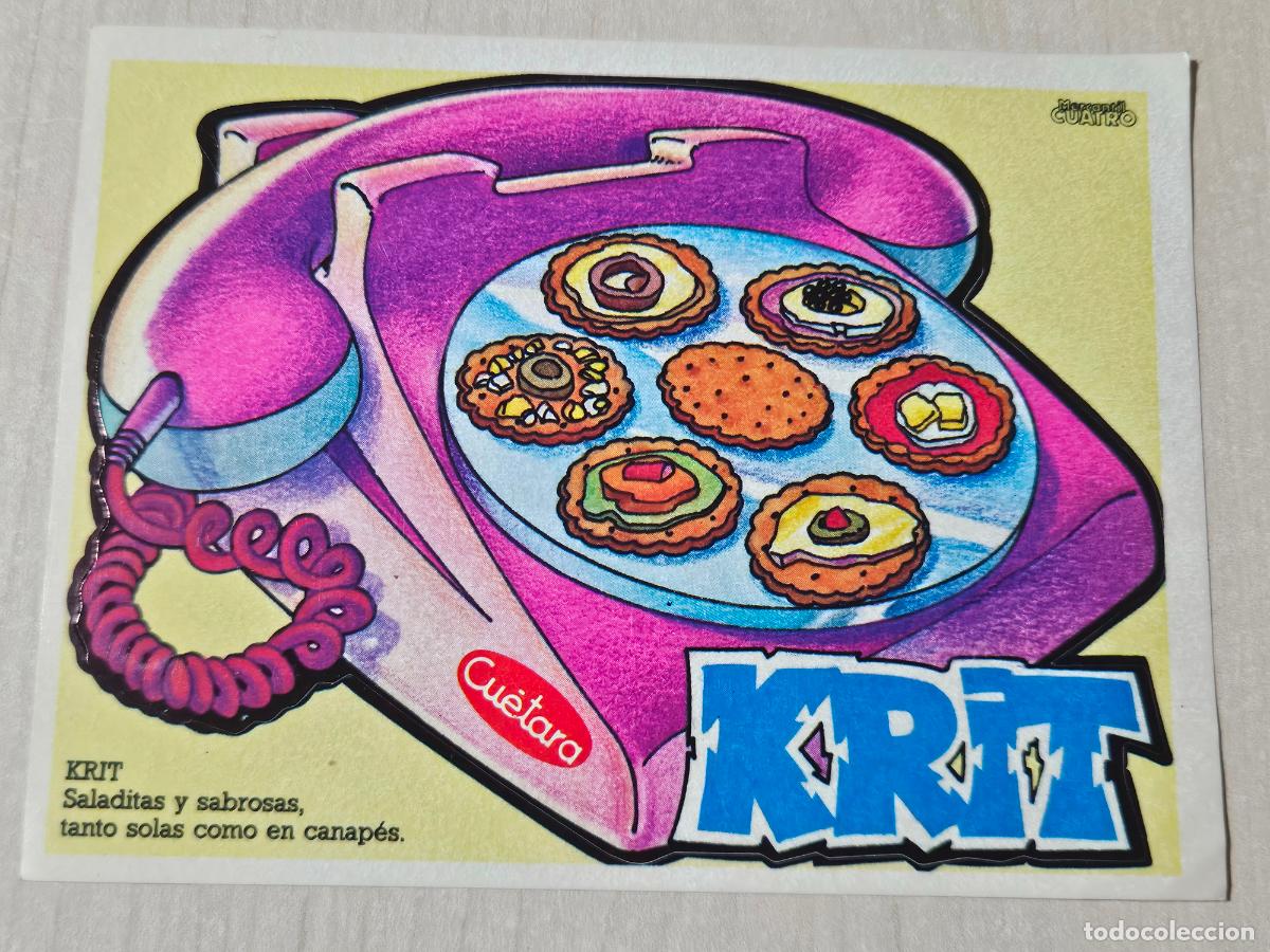 Pegatinas de colecci&oacute;n: PEGATINA KRIT SALADITAS Y SABROSAS - GALLETAS CUETARA - 12 X 9 CM.