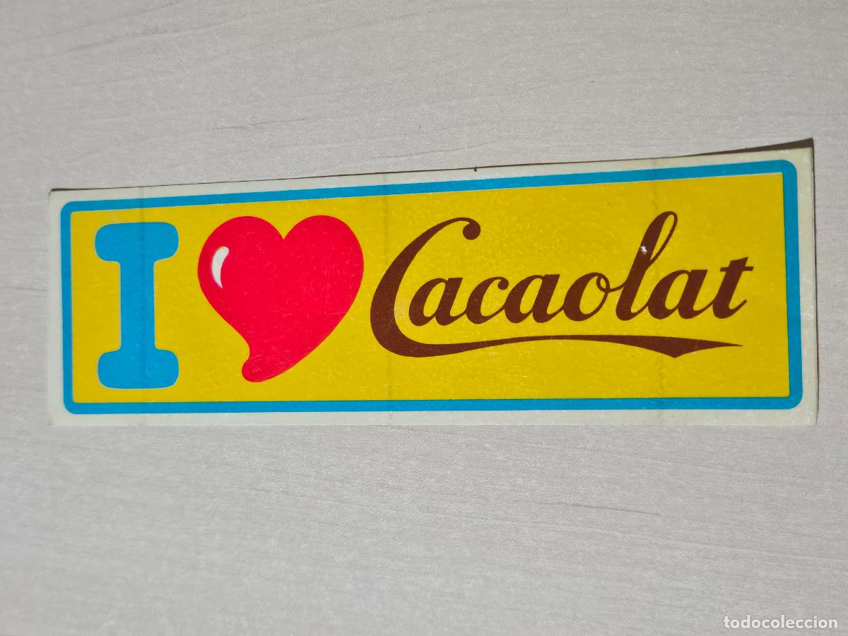 Pegatinas de colecci&oacute;n: PEGATINA - ADHESIVO, I CACAOLAT. 14,5 X 4,8 CM.