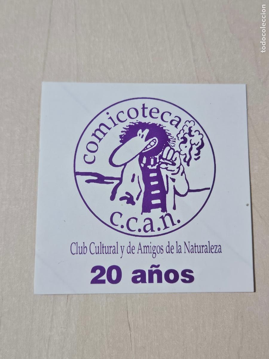 Pegatinas de colecci&oacute;n: PEGATINA COMICOTECA C.C.A.N 20 A&Ntilde;OS - 7,8 X 7,8 CM.