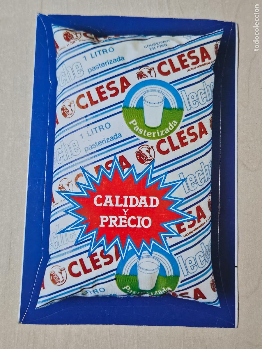 Pegatinas de colecci&oacute;n: ANTIGUA PEGATINA LECHE CLESA PASTERIZADA 13 X 8 CM