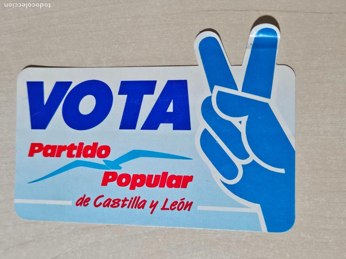 Pegatinas de colecci&oacute;n: PEGATINA POLITICA - VOTA PARTIDO POPULAR DE CASTILLA Y LEON - 12 X 7,8 cm.
