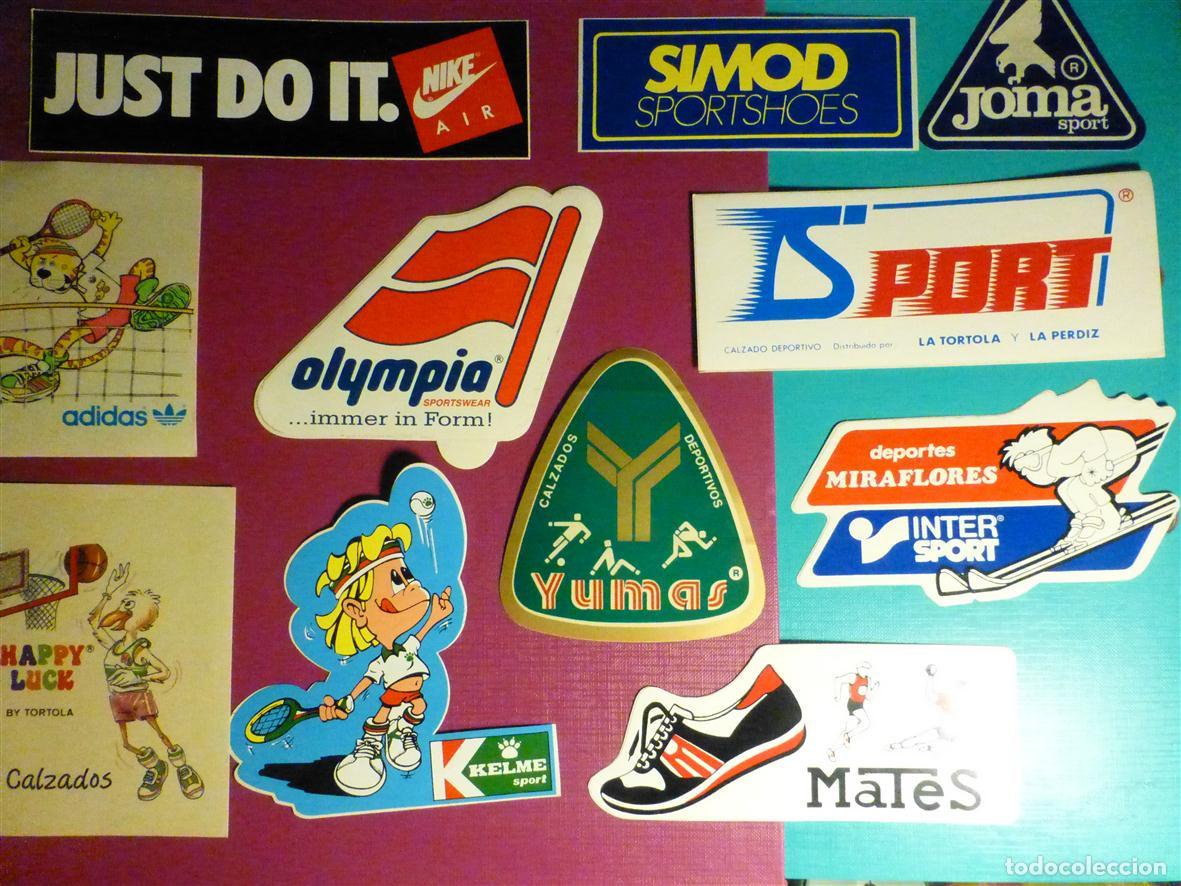 Pegatinas de colecci&oacute;n: Lote 10 Pegatinas Adhesivos Ropa Deportiva, Deportes, Yumas, Kelme, Tortola, Adidas, Nike Mates Joma