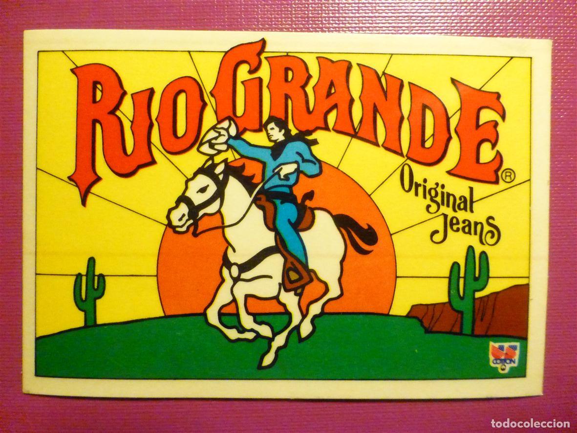 Pegatinas de colecci&oacute;n: Pegatina Adhesivo, Vaqueros Rio Grande, Original Jeans, Tiendas Moda Ropa Vaquera - 9,5 x 6,5 cm.