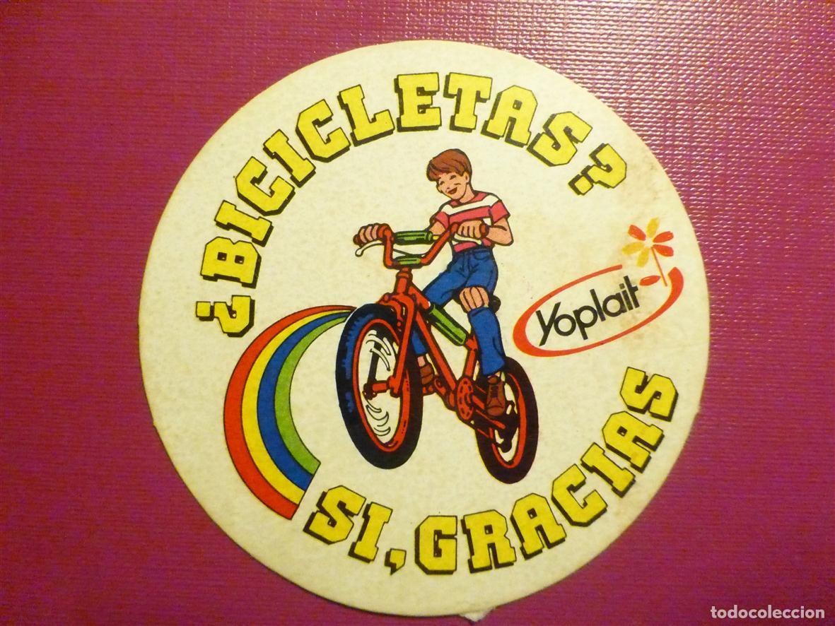 Pegatinas de colecci&oacute;n: Pegatina - Adhesivo - Tiendas de Alimentaci&oacute;n - Bicicleta, BiciYoplait - Yoplait - 7,5 cm.