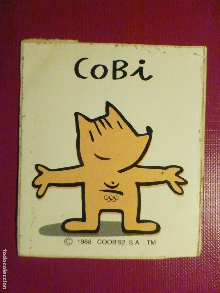 Pegatinas de colecci&oacute;n: Pegatina - Adhesivo - Sticker - Mascota - Barcelona 92 - Cobi - 6 x 7 cm.