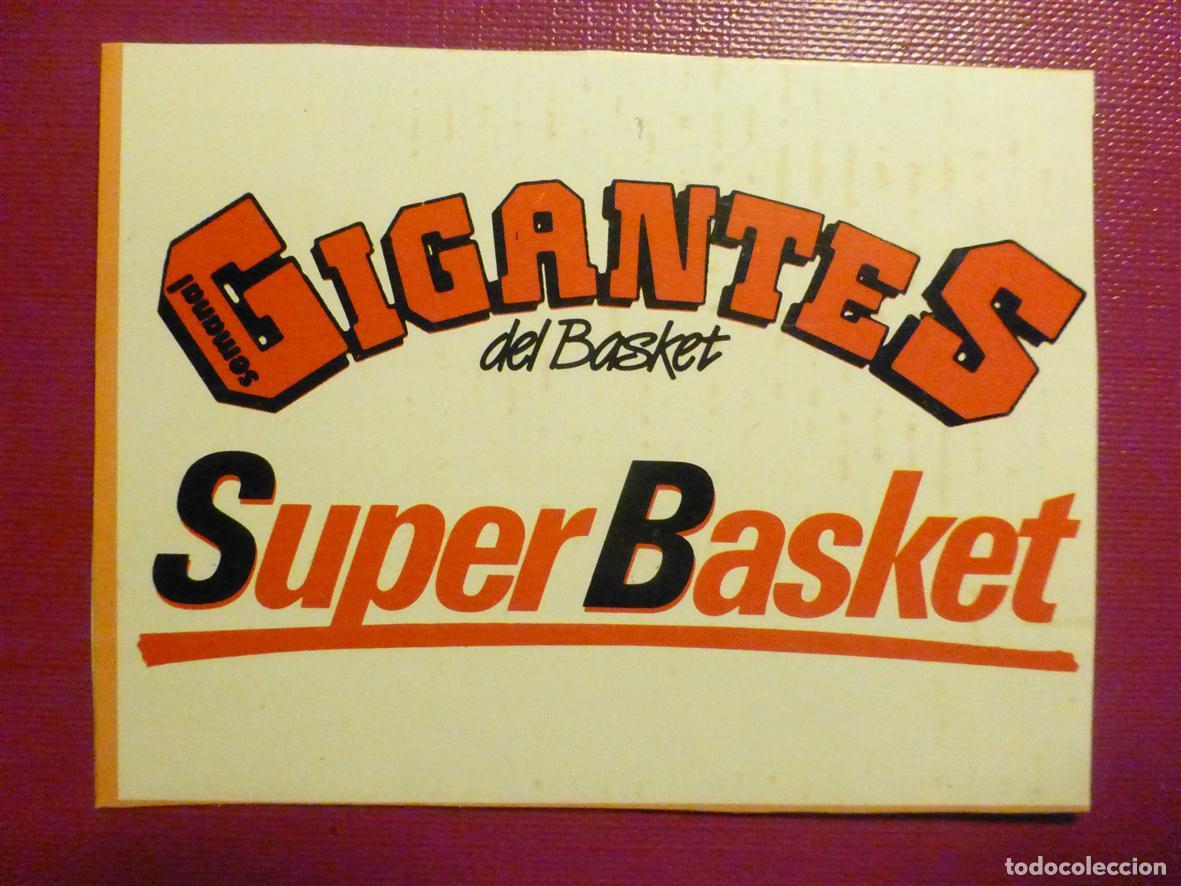 Pegatinas de colecci&oacute;n: Pegatina - Adhesivo - Gigantes del Basket - Super Basket - 8 x 6 cm.