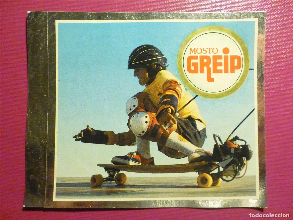 Pegatinas de colecci&oacute;n: Pegatina - Adhesivo - Tiendas de Alimentaci&oacute;n - Mosto Greip - Skate Board - 10,5 x 8,5 cm.