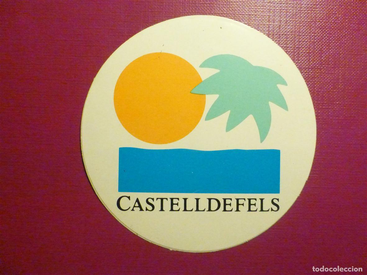 Pegatinas de colecci&oacute;n: Pegatina - Adhesivo - Localidad - Castelldefells - Barcelona - 9 cm.