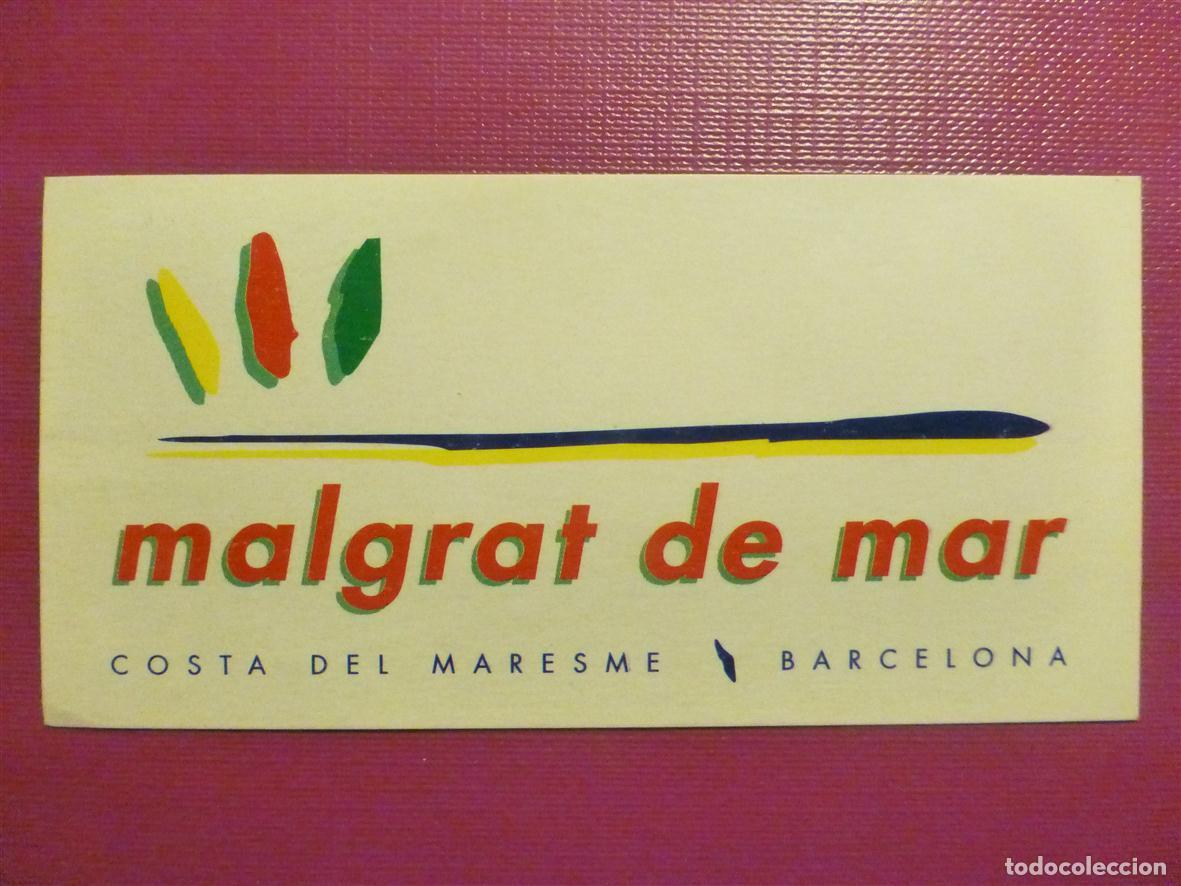 Pegatinas de colecci&oacute;n: Pegatina - Adhesivo - Localidad - Malgrat de Mar - Barcelona - 10 x 5 cm.
