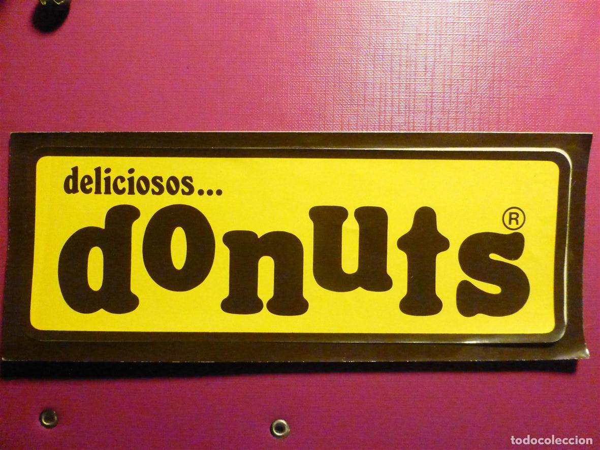 Pegatinas de colecci&oacute;n: ✔ Pegatina - Adhesivo Tiendas de Alimentaci&oacute;n A&ntilde;os 80&acute;s - Deliciosos... Donuts - 20 x 8 cm.