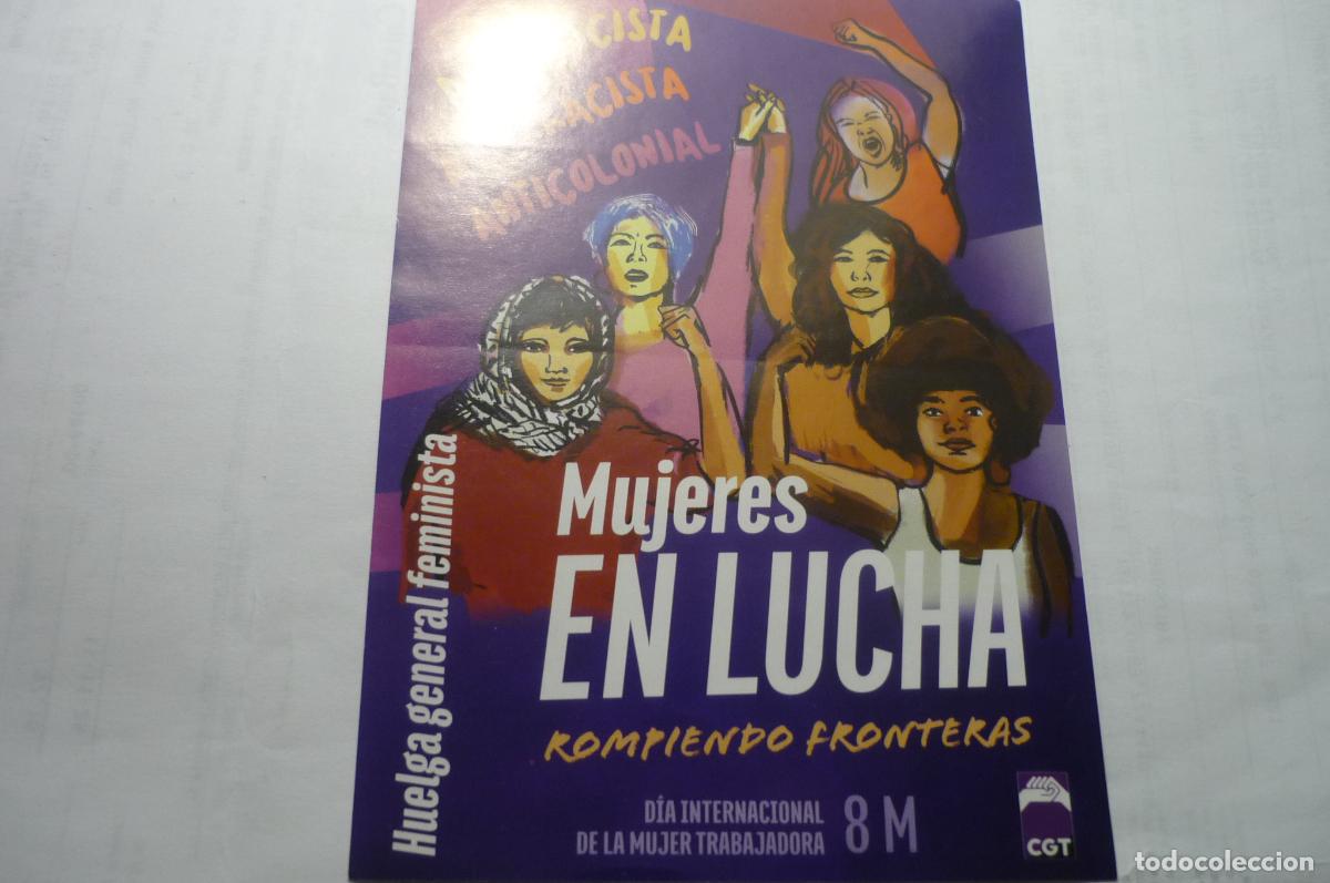 Pegatinas de colecci&oacute;n: pegatina sindical cgt mujeres lucha,.8m