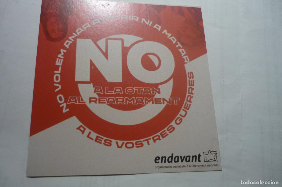 Pegatinas de colecci&oacute;n: pegatina politica catalan no a la otan-endnavant