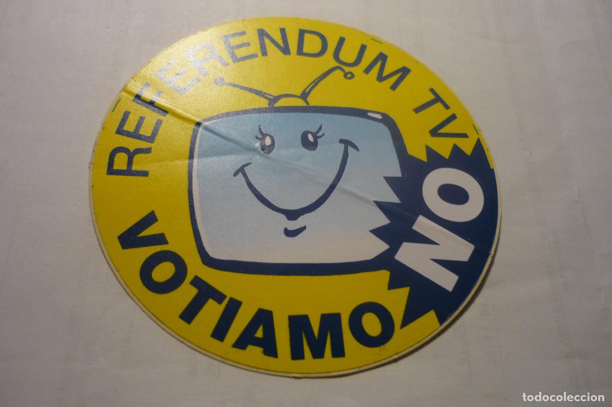 Pegatinas de colecci&oacute;n: pegatina referendum tv