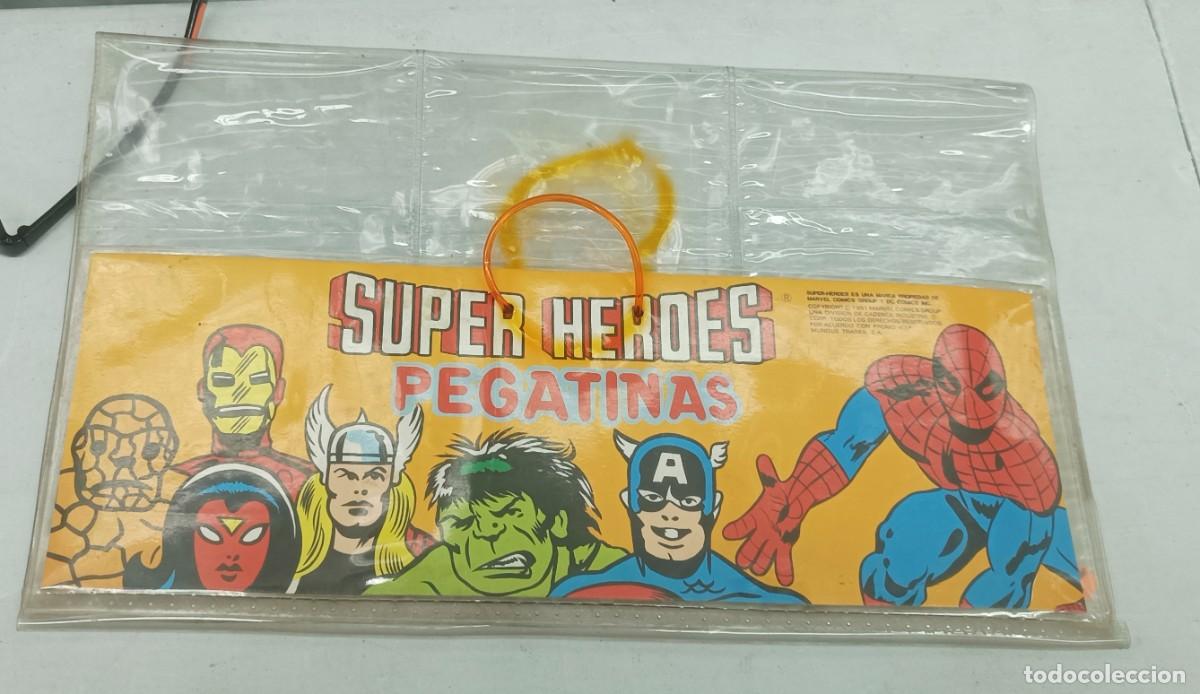 Pegatinas de colecci&oacute;n: antiguo expositor vac&iacute;o de blisters de pegatinas marvel vintage a&ntilde;os 80