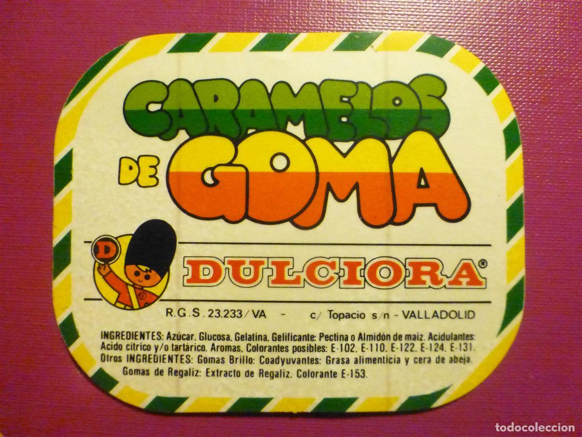 Pegatinas de colecci&oacute;n: Pegatina Adhesiva Tiendas, Golosinas, Chucherias A&ntilde;os 80&acute;s - Dulciora Caramelos de Goma - 8,5 x 7 cm