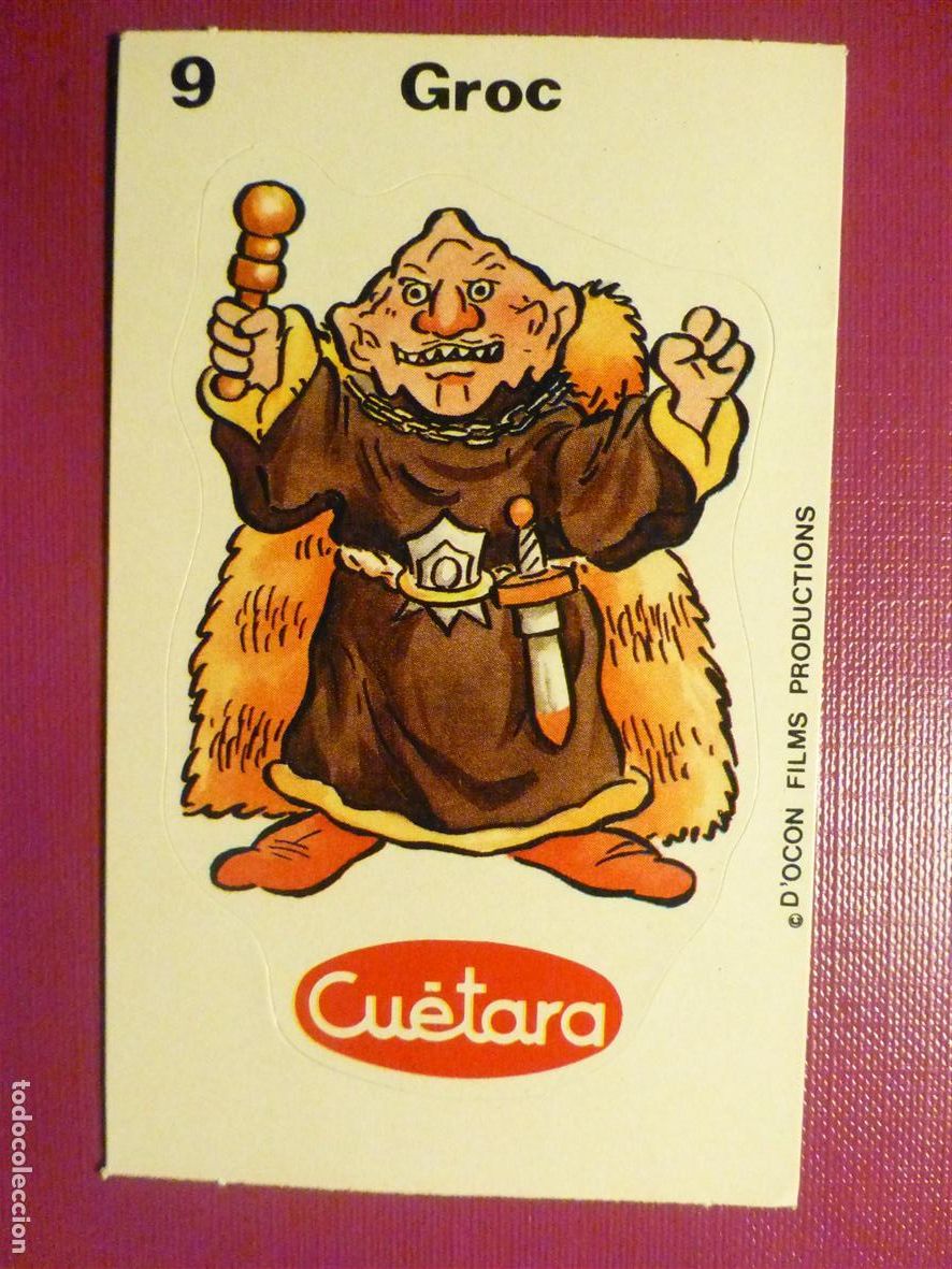 Pegatinas de colecci&oacute;n: Pegatina Adhesiva Tiendas Alimentaci&oacute;n, Golosinas - Cu&eacute;tara, Los Aurones, N&ordm; 9, Groc - 6 x 10 cm