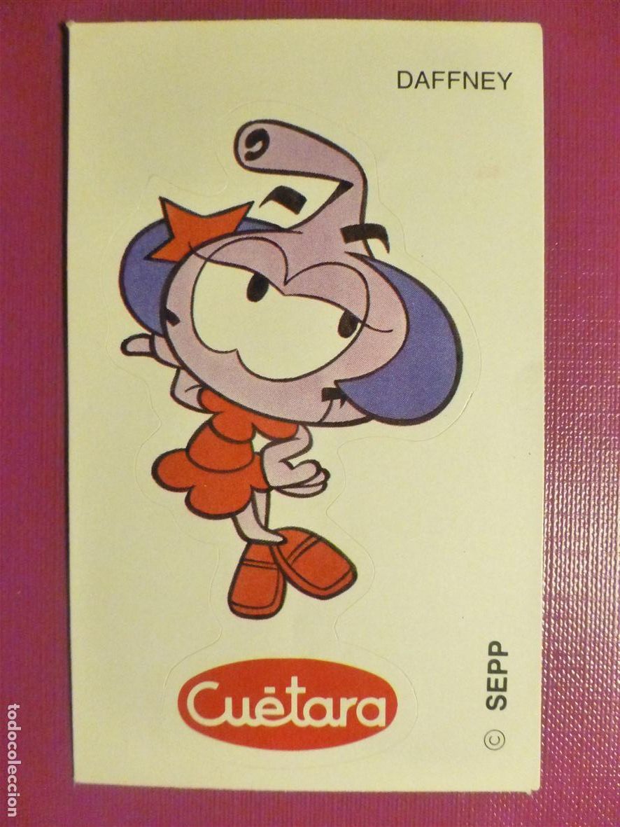Pegatinas de colecci&oacute;n: Pegatina Adhesiva Tiendas Alimentaci&oacute;n, Golosinas - Cu&eacute;tara, Snorkels, N&ordm; 16, Daffney - 6 x 10 cm