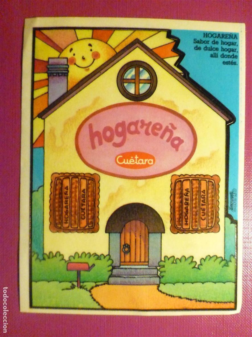 Pegatinas de colecci&oacute;n: Pegatina Adhesiva Tiendas Alimentaci&oacute;n, Golosinas - Cu&eacute;tara, Galletas Hogare&ntilde;a - 12 x 9 cm