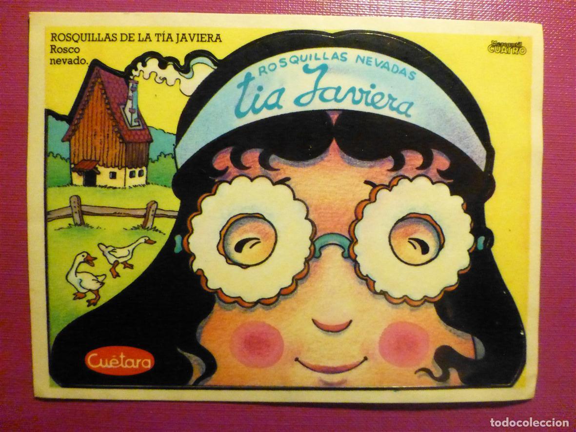 Pegatinas de colecci&oacute;n: Pegatina Adhesiva Tiendas Alimentaci&oacute;n, Golosinas - Cu&eacute;tara, Rosquillas Tia Javiera Nevada 12 x 9 cm