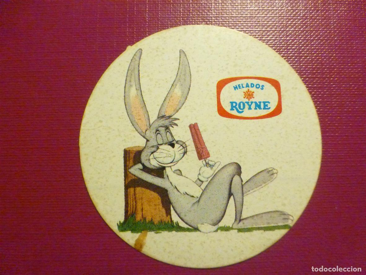 Pegatinas de colecci&oacute;n: Pegatina - Adhesivo - Tiendas de Alimentaci&oacute;n - Helados Royne - Conejo de la Suerte - 5,5 cm.