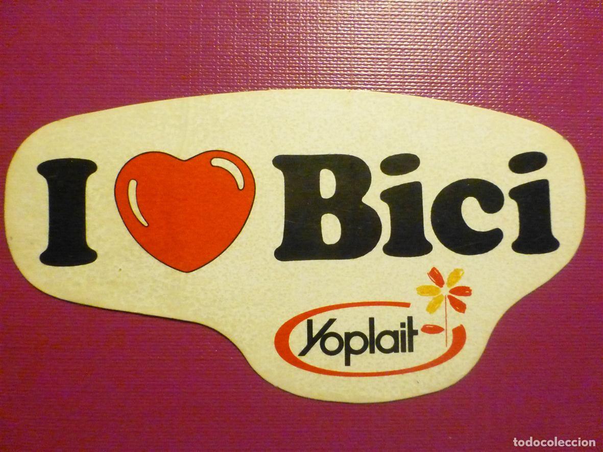 Pegatinas de colecci&oacute;n: Pegatina - Adhesivo - Tiendas de Alimentaci&oacute;n - I Love Bici - Biciyoplait - Yoplait - 10 x 5 cm.